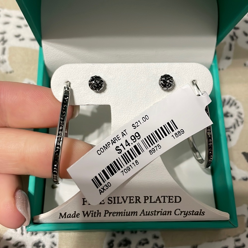 NWT Silver Earring Set